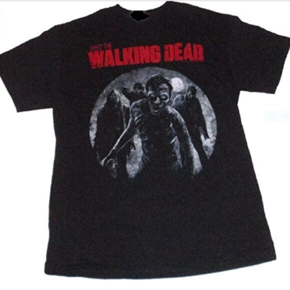 Men's Walking Dead Black Tee, Medium - Picture 1 of 4